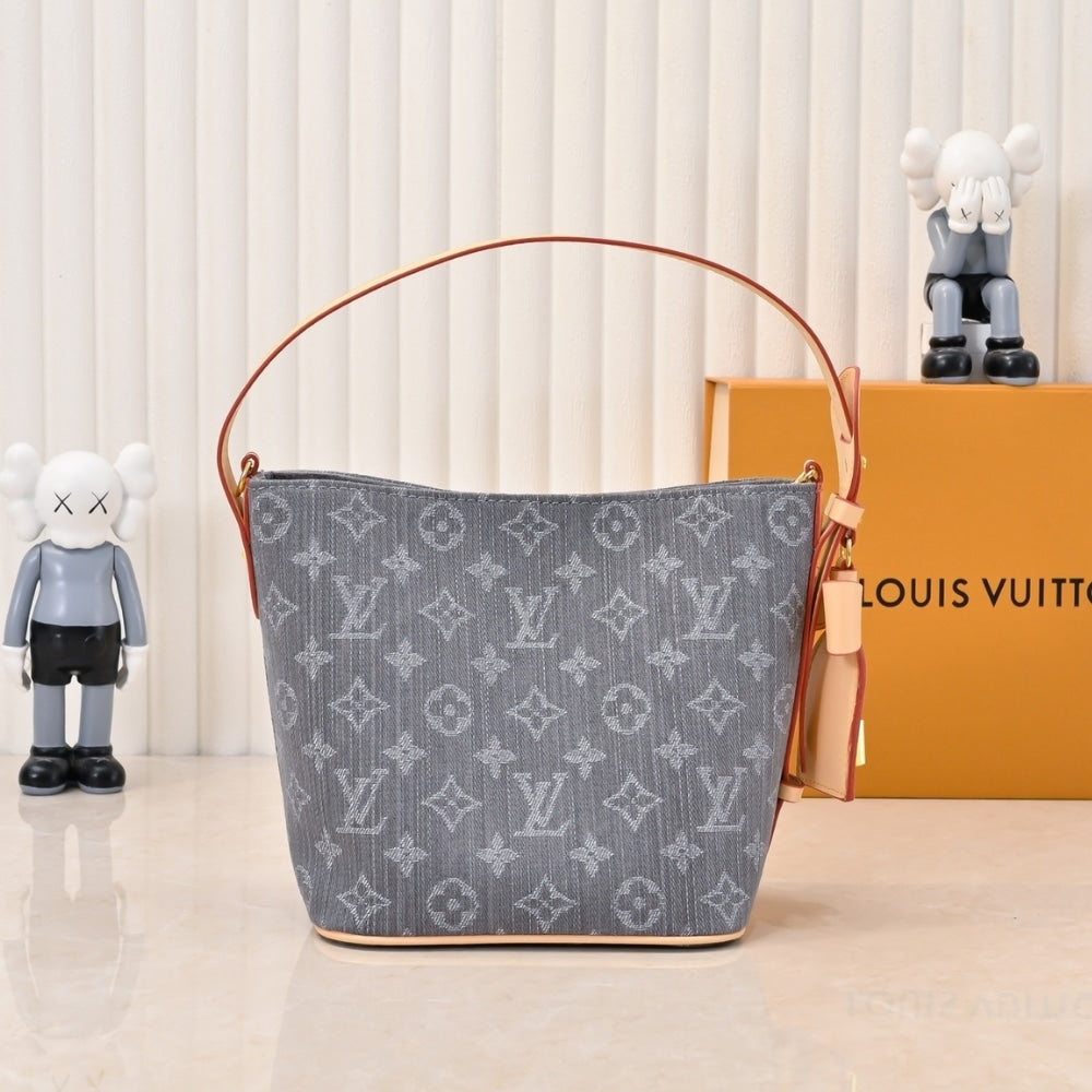 LOUIS VUITTON ALL IN BB MONOGRAM DENIM GREY 18CM