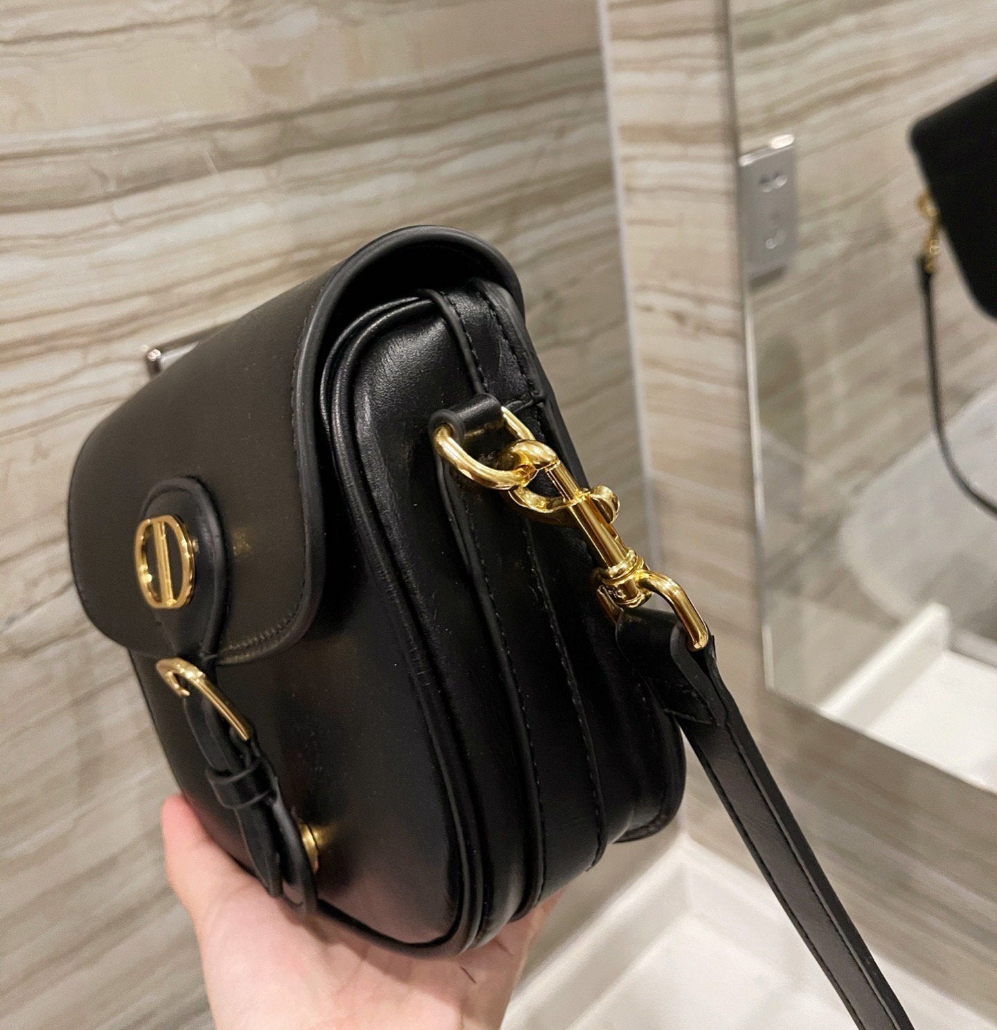 Dior Medium Dior Bobby Bag Black Box Calfskin Women