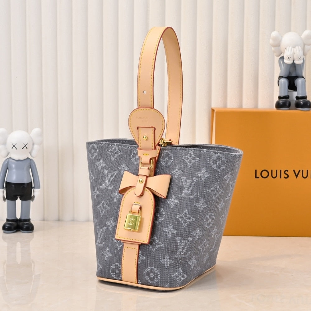 LOUIS VUITTON ALL IN BB MONOGRAM DENIM GREY 18CM