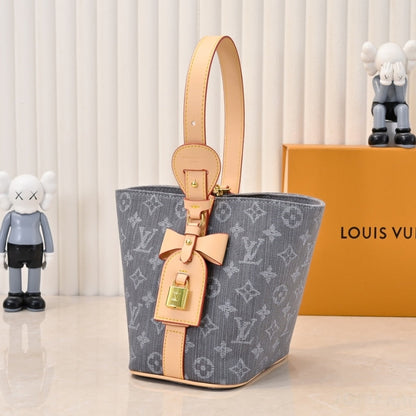 LOUIS VUITTON ALL IN BB MONOGRAM DENIM GREY 18CM