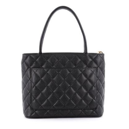 Chanel Medallion Tote Quilted Caviar