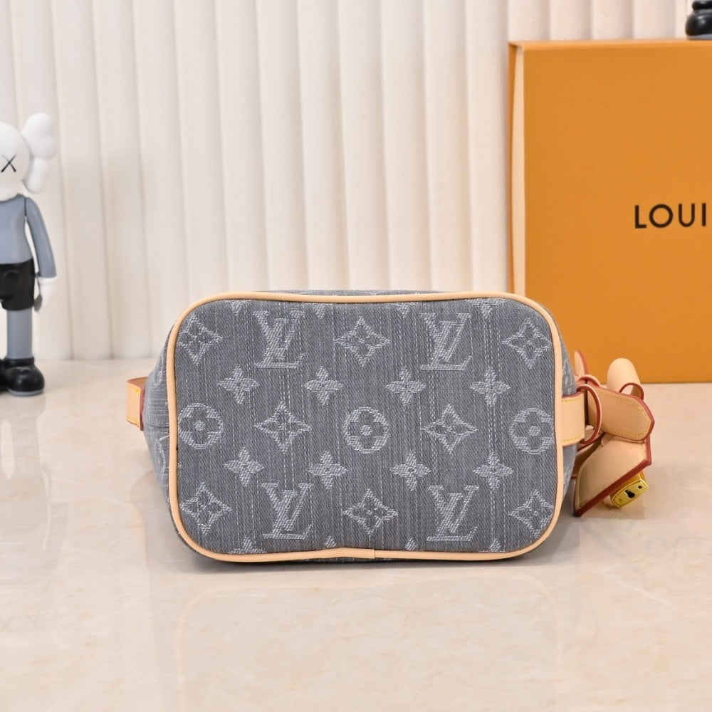 LOUIS VUITTON ALL IN BB MONOGRAM DENIM GREY 18CM