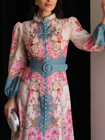 Light And Elegant Flowers Maxi Dress