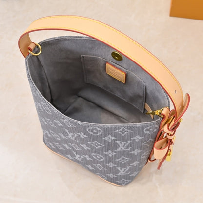 LOUIS VUITTON ALL IN BB MONOGRAM DENIM GREY 18CM