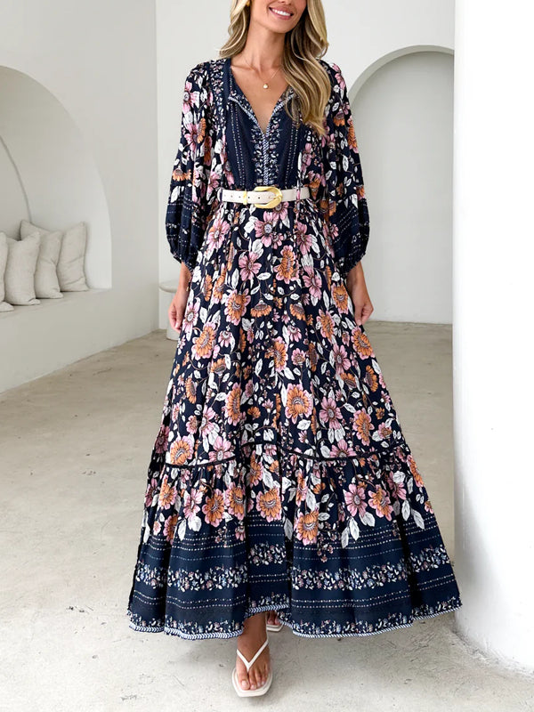 Romantic And Beautiful Floral Print Dress