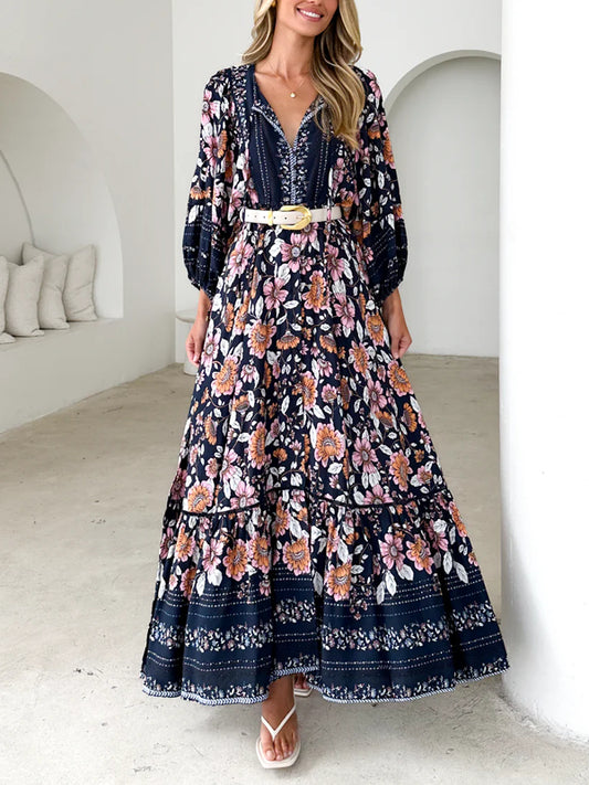 Romantic And Beautiful Floral Print Dress