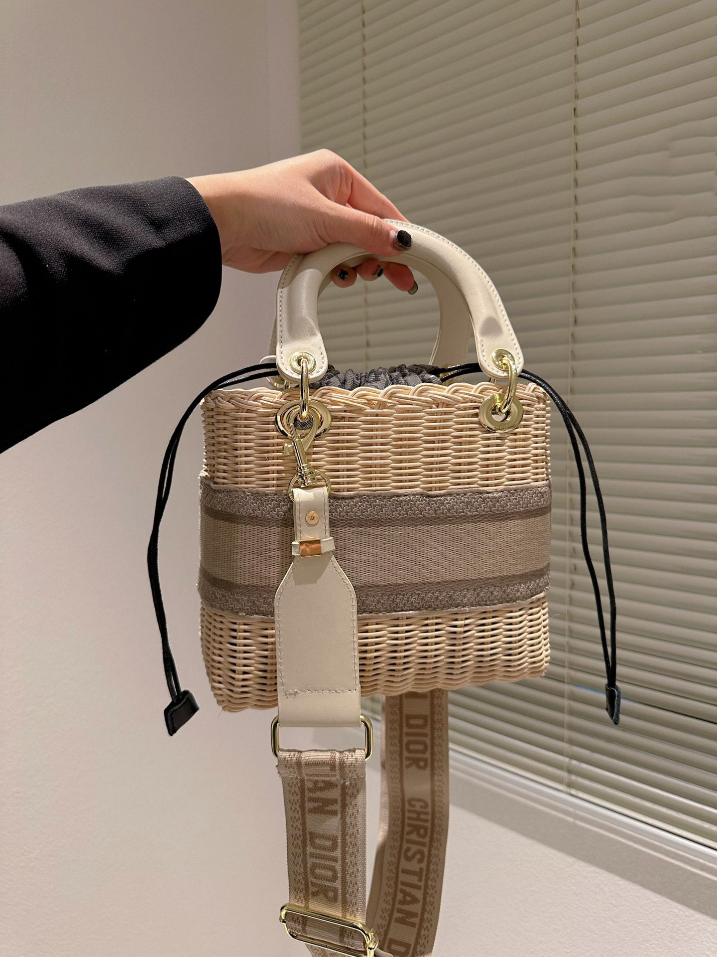Christian Dior Lady Dior Natural Wicker