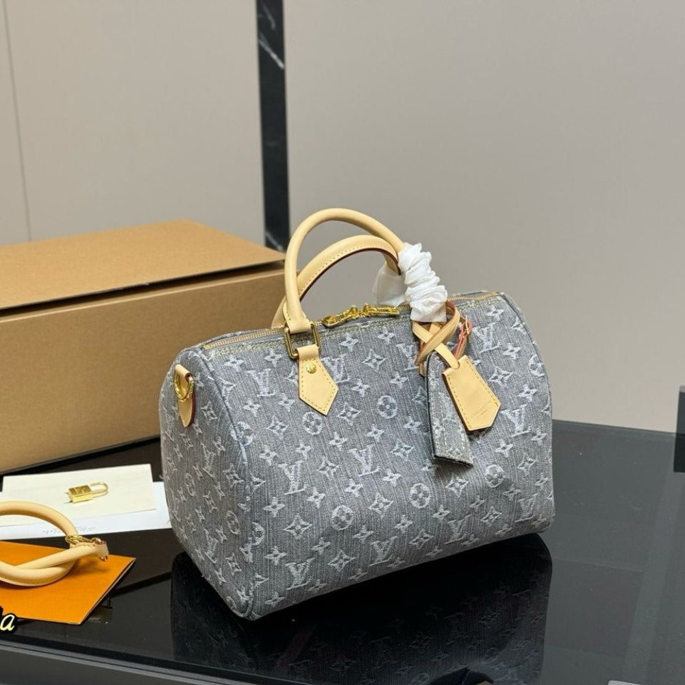 LOUIS VUITTON SPEEDY SOFT 30 WASHED GRAY 30CM M13344
