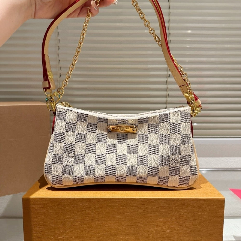 LOUIS VUITTON LIV POCHETTE DAMIER AZUR 24CM