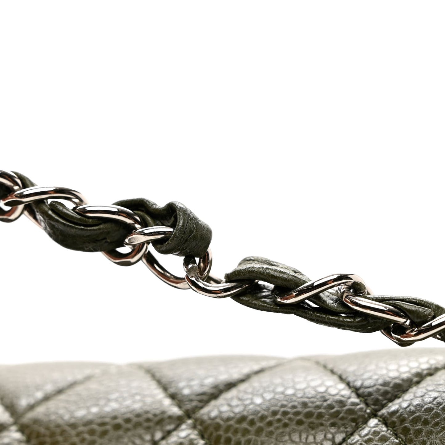 Chanel Caviar Quilted Medium Double Flap Dark Green