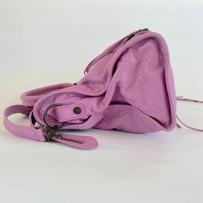Balenciaga Lilac City leather handbag