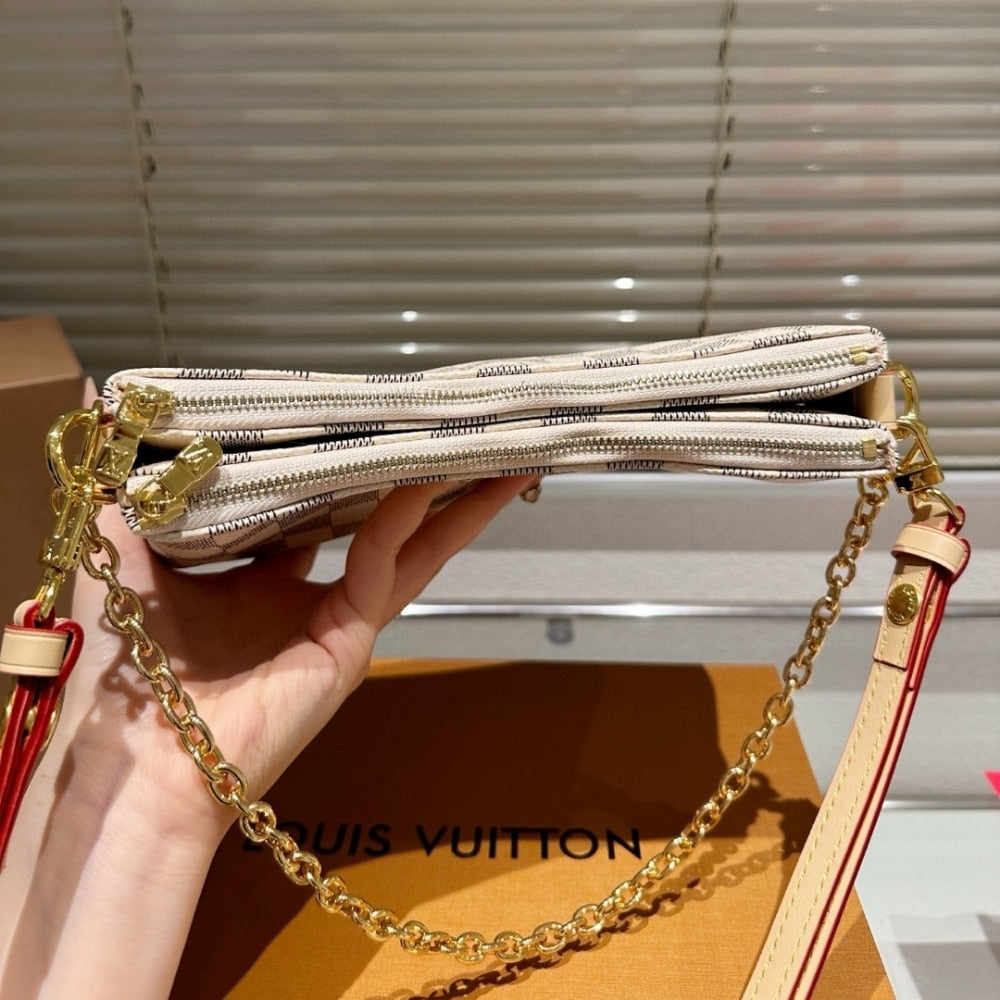 LOUIS VUITTON LIV POCHETTE DAMIER AZUR 24CM