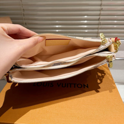 LOUIS VUITTON LIV POCHETTE DAMIER AZUR 24CM