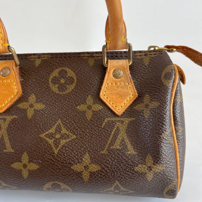 Louis Vuitton Brown Monogram Canvas Mini Speedy Shoulder Bag