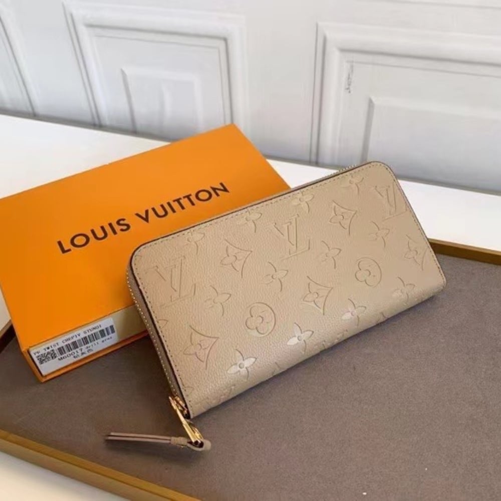 LOUIS VUITTON ZIPPY WALLET MONOGRAM EMPREINTE TURTLEDOVE 19CM M69034