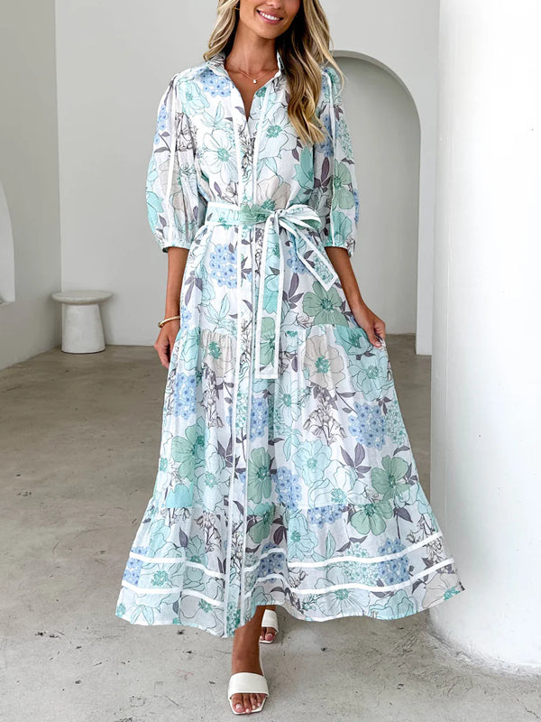 Exquisite and Elegant Print Women's Dress