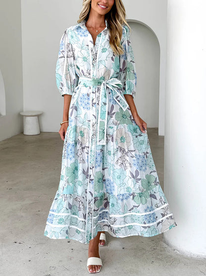 Exquisite and Elegant Print Women's Dress