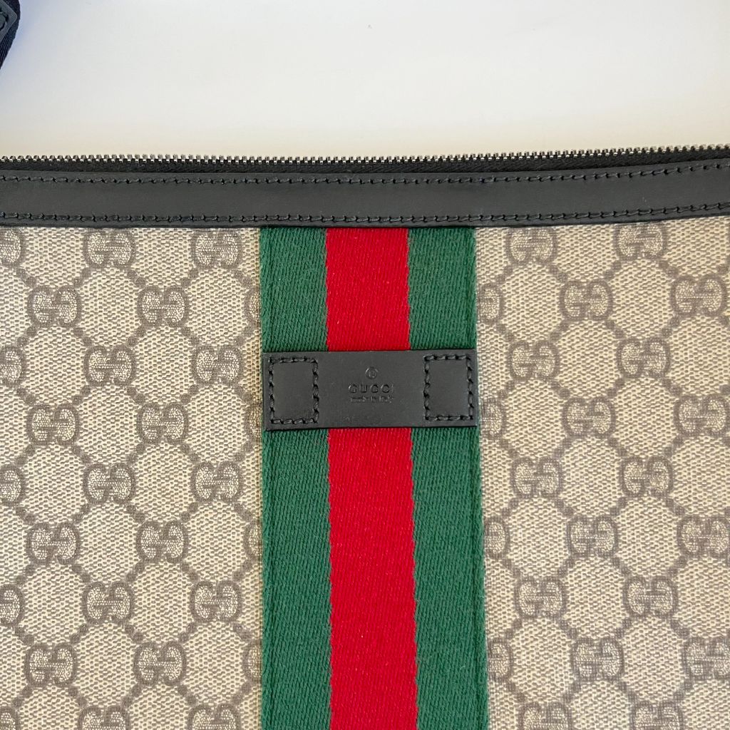 Gucci GG Supreme Monogram Web Messenger Bag