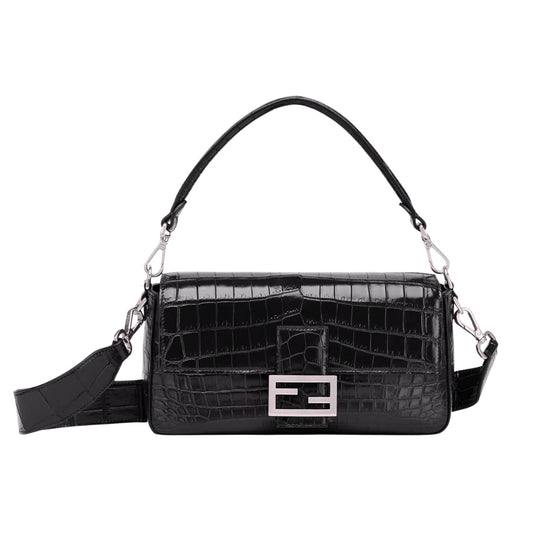 FENDI BAGUETTE WITH FF CLASP BLACK 18CM 8BR600ANWRF1CFJ