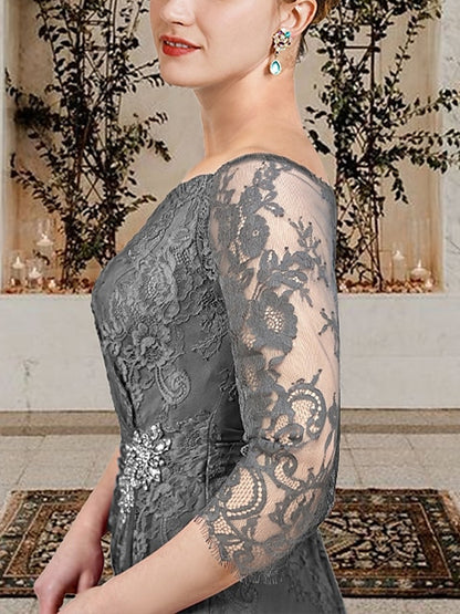 Round Neck Lace Maxi Dress