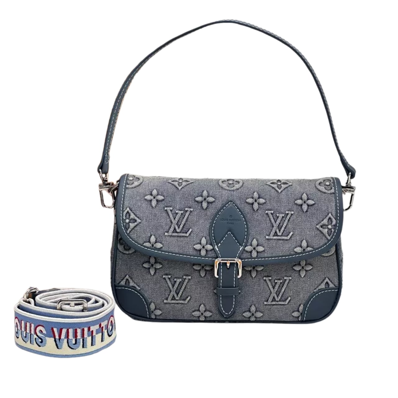 LOUIS VUITTON DIANE MONOGRAM DENIM BLUE 25CM