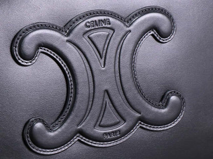 Celine cabas rawstring cuir triomphe in grained calfskin handbag