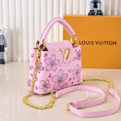 LOUIS VUITTON X TAKASHI MURAKAMI CAPUCINES MINI PINK 21CM M13249