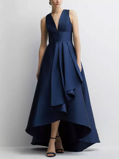 Petite Plunge Waterfall Maxi Dress