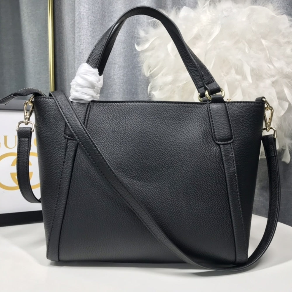 GUCCI SOHO SMALL TOP HANDLE BAG BLACK 32CM 369176 A7M0G 1000