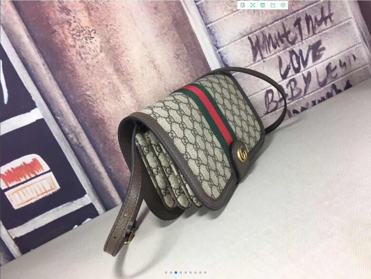 GUCCI GG Supreme Ophidia Web Sherry