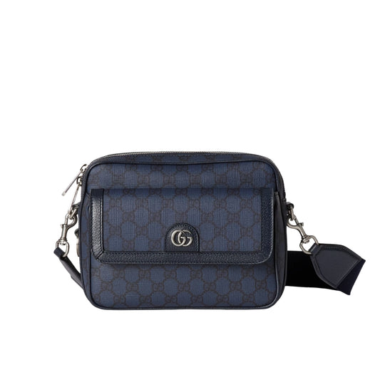 GUCCI OPHIDIA SMALL CROSSBODYBAG DARK BLUE 20CM 802170 FACJY 8441