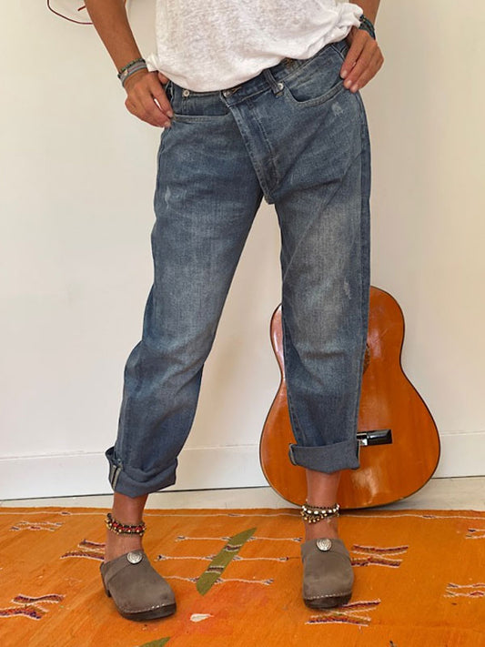 Vintage Distressed Loose Casual Ladies Jeans