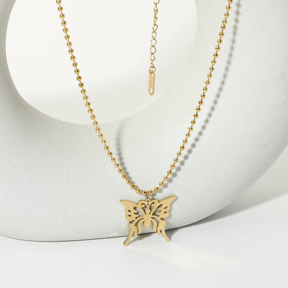 Golden Hollow Big Butterfly Pendant