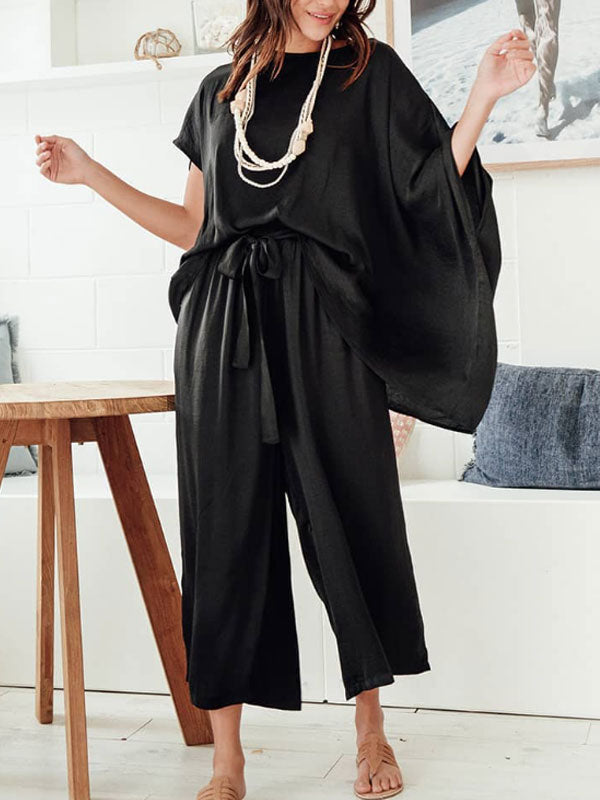 Loose Cotton and Linen Women's Suits