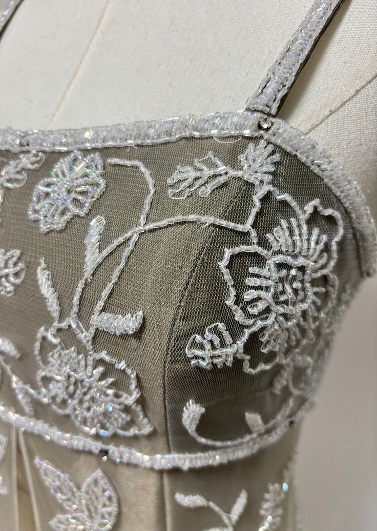 Champagne color gorgeous retro gradient exquisite beaded long elegant tulle ball gown evening dress party dress prom dress gh3192