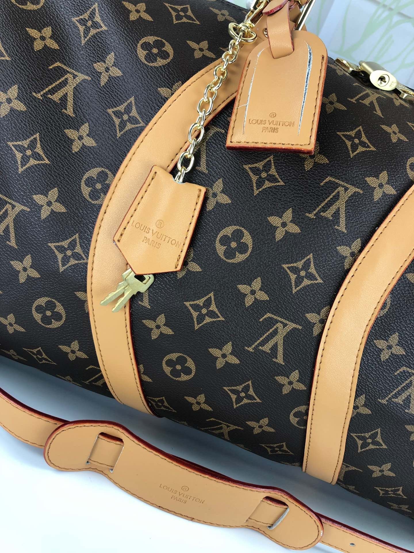 Louis Vuitton Monogram Keepall Bandouliere 60 Travel Bag