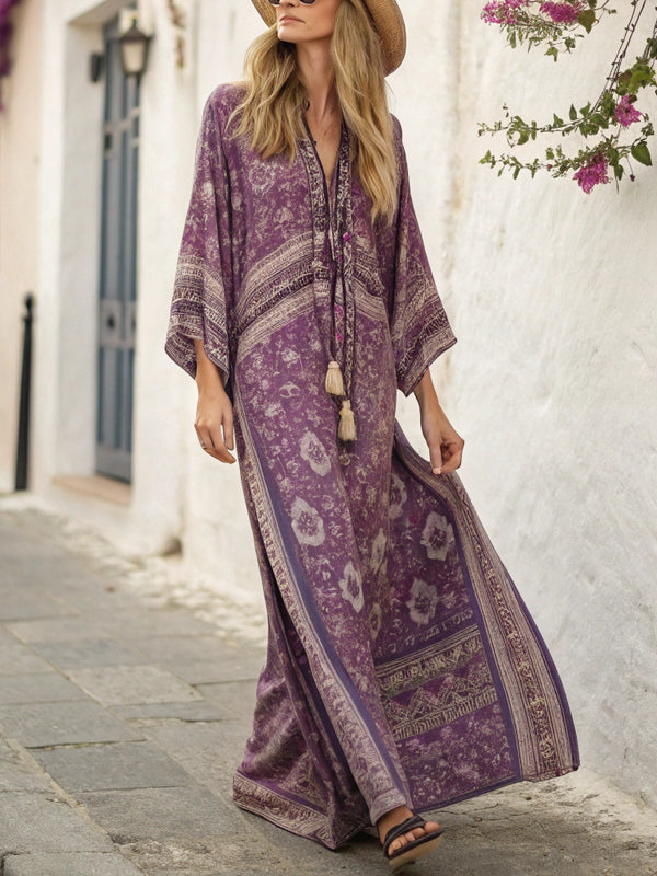 Loose Temperament Printed Vacation Dress