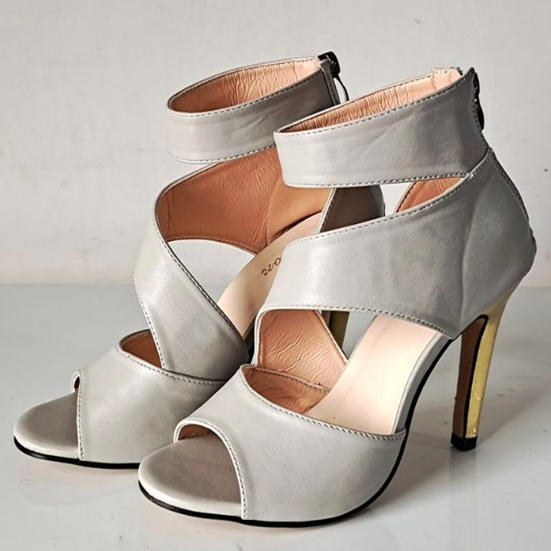 Stiletto sexy lady sandals with fish mouth