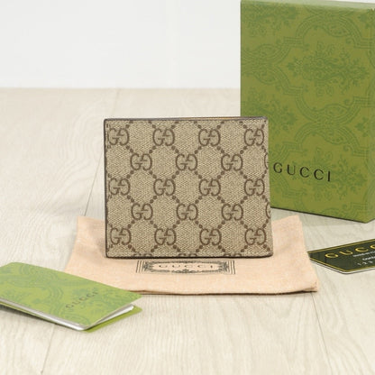 GUCCI NEO VINTAGE GG SUPREME WALLET BEIGE 12CM