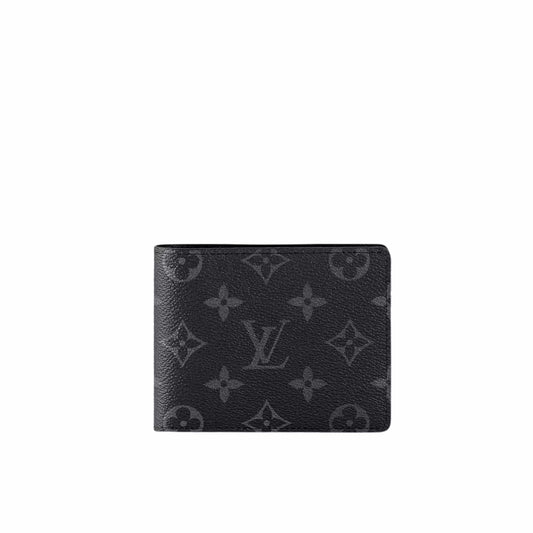 LOUIS VUITTON MULTIPLE WALLET MONOGRAM ECLIPSE BLACK 12CM M61695