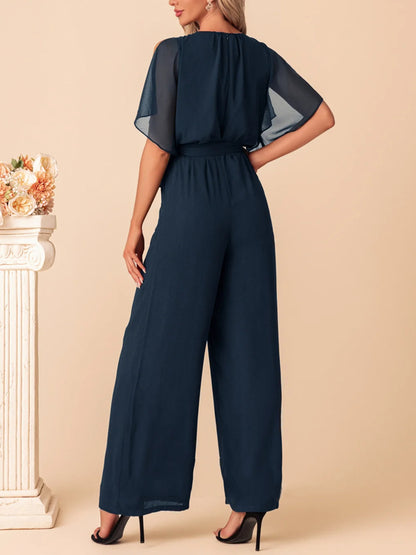 Scoop Chiffon Maxi Jumpsuit/Pantsuit