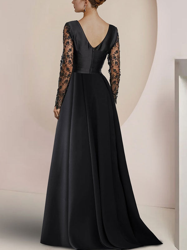 Guest Elegant V-neck And Floor Satin Jumpsuit