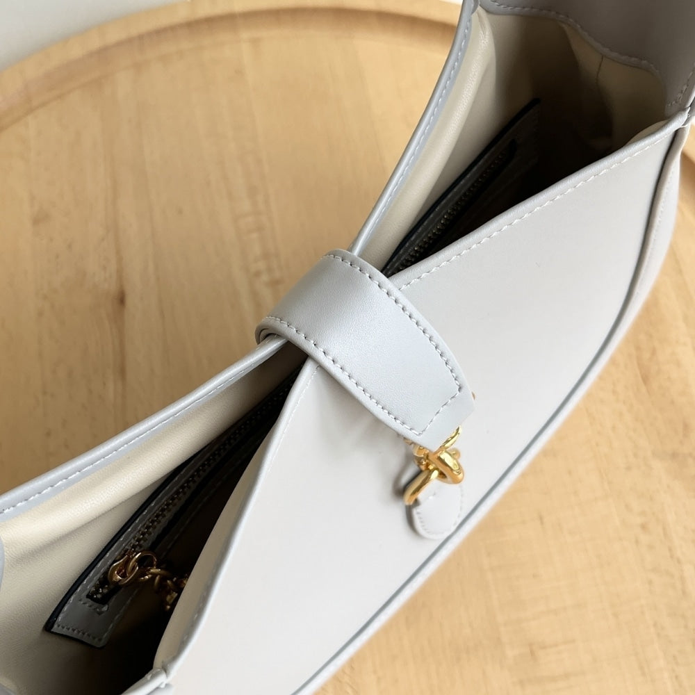 GUCCI JACKIE 1961 MEDIUM TOTE BAG LIGHT GREY LEATHER 27CM 782849 AADDX 1741