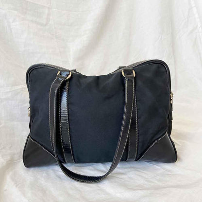 Prada Black Nylon Top Handle Bag