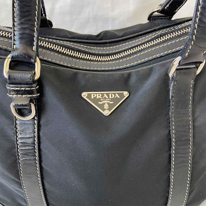 Prada Black Nylon Top Handle Bag