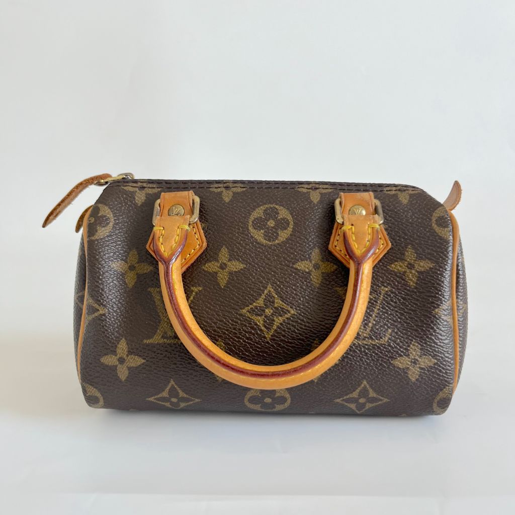 Louis Vuitton Brown Monogram Canvas Mini Speedy Shoulder Bag
