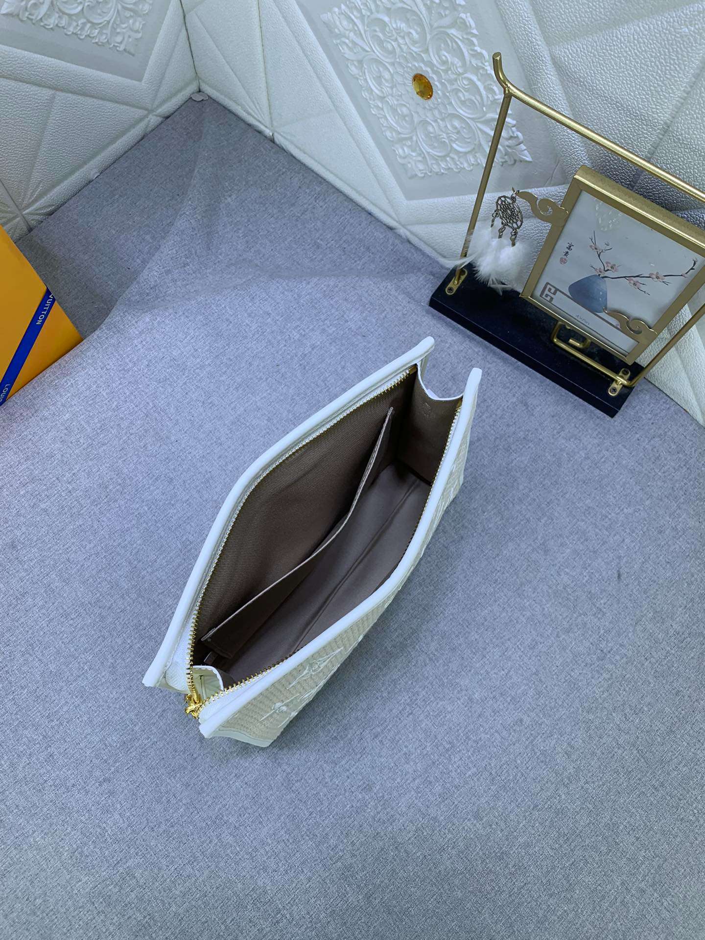 LV Soft Trunk White Taurillon Monogram