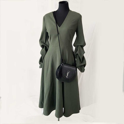 Saint Laurent Demie Lune Minaudiere Lizard Embossed