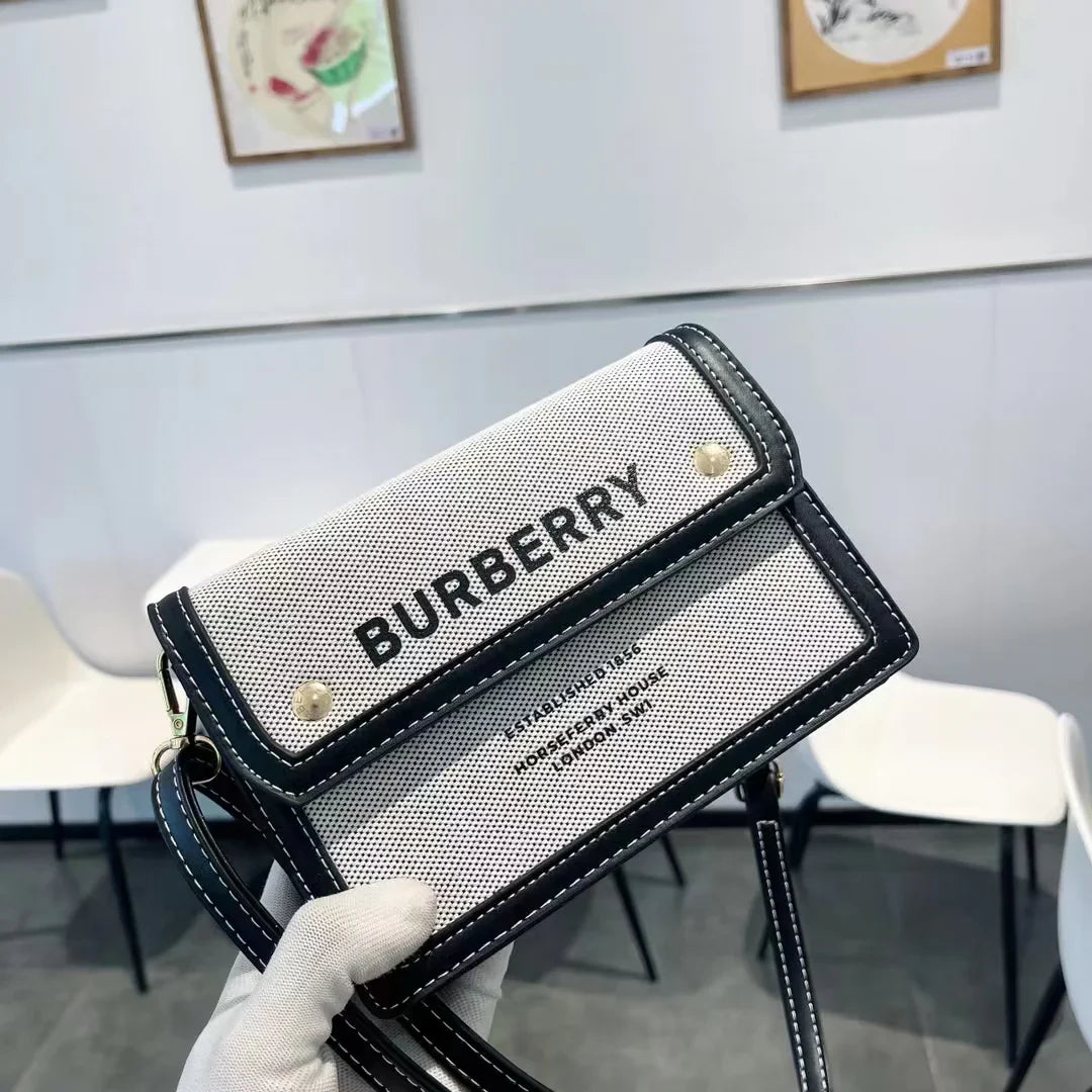 Bb Black And White Color Small Square Bag