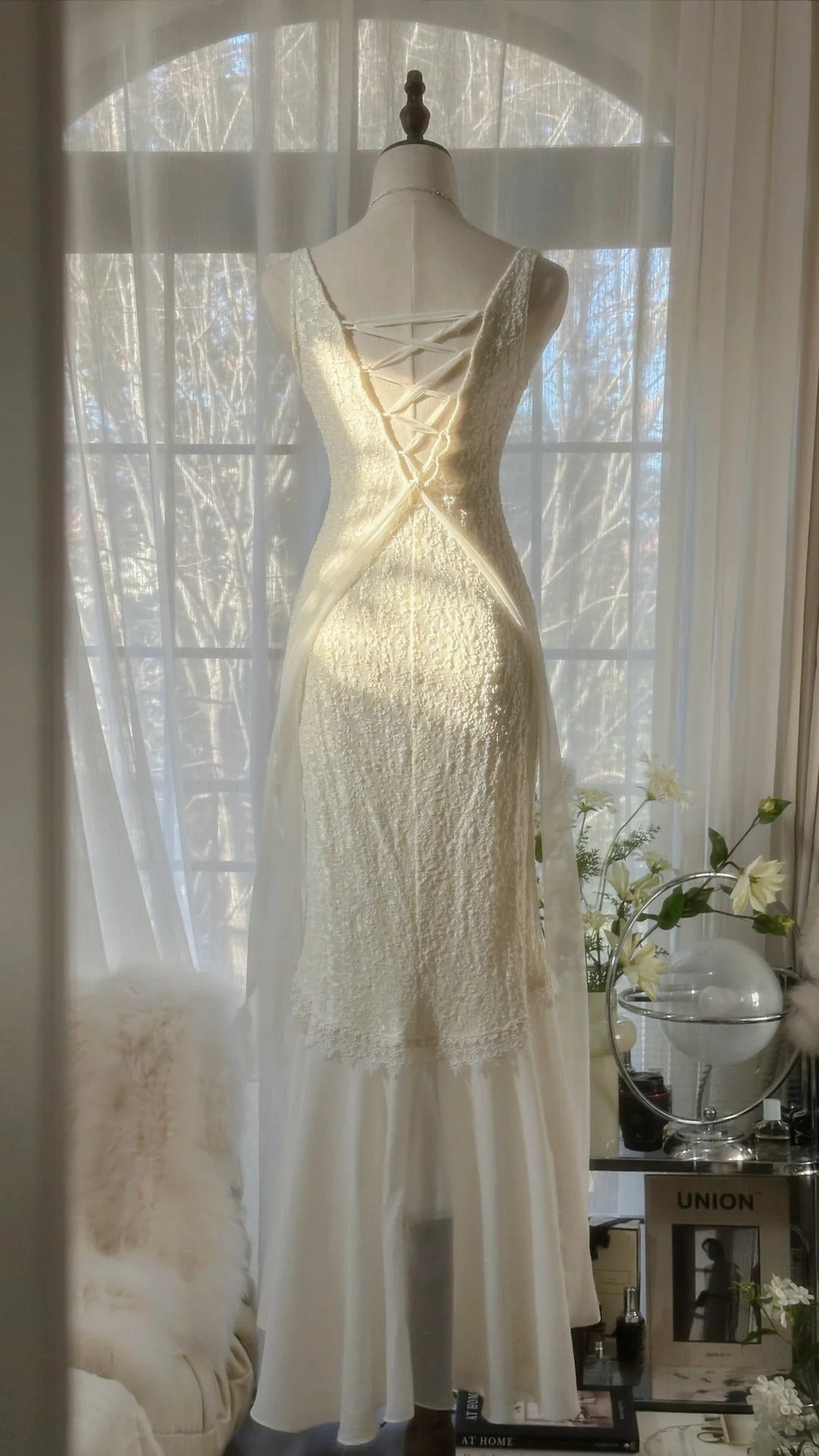 Vintage Evening Dresses, Ivory Sleeveless Party Gowns  cg25522